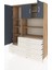 Hyperion Dolap 8 Raflı 6 Çekmeceli 3 Kapaklı 132X44X195 Çam-Antrasit/aytaşı 3
