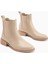 Juta Bej Lastikli Çekme Kadın Bot 2
