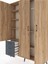Arges Dolap 6 Raflı 3 Çekmeceli Tek Askılı 132X30X195 Çam-Çam/antrasit 4