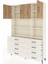 Arges Dolap 8 Raflı 8 Çekmeceli 3 Kapaklı 132X30X195 Aytaşı-Çam/aytaşı 3