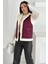Kadın Peluş Kenarlı Cepli Yelek – Kontrastlı & Kışlık Stil 7