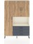 Arges Dolap 6 Raflı 3 Çekmeceli 3 Kapaklı 132X30X195 Aytaşı-Çam/antrasit 1