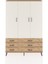 Arges Dolap 5 Raflı 6 Çekmeceli Tek Askılı 132X30X195 Çam-Aytaşı/çam 1