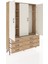 Arges Dolap 5 Raflı 6 Çekmeceli Tek Askılı 132X30X195 Çam-Aytaşı/çam 5