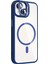 CPT16 Apple iPhone 13 Remim Lensli Magsafe Standlı Kapak - Lacivert 2