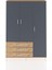Arges Dolap 6 Raflı 3 Çekmeceli Tek Askılı 132X30X195 Çam-Antrasit/çam 1
