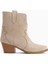 Erica Bej Süet Topuklu Western Kadın Bot 1