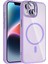 CPT16 Apple iPhone 13 Remim Lensli Magsafe Standlı Kapak - Lila 1
