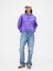 Kadın Açık Lila Relaxed Gap Logo Fleece Sweatshirt 3