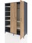 Kronos Dolap 7 Raflı 2 Kapaklı Tek Askılı 132X59X195 Antrasit-Çam/aytaşı 3
