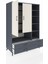 Kronos Dolap 10 Raflı 4 Çekmeceli 2 Kapaklı 132X59X195 Antrasit-Aytaşı/antrasit 5