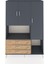 Hyperion Dolap 6 Raflı 3 Çekmeceli 3 Kapaklı 132X44X195 Antrasit-Antrasit/çam 1