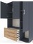 Hyperion Dolap 6 Raflı 3 Çekmeceli 3 Kapaklı 132X44X195 Antrasit-Antrasit/çam 4