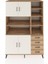 Kronos Dolap 9 Raflı 4 Çekmeceli 4 Kapaklı 132X59X195 Çam-Aytaşı/çam 1