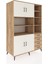 Kronos Dolap 9 Raflı 4 Çekmeceli 4 Kapaklı 132X59X195 Çam-Aytaşı/çam 2
