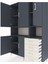 Hyperion Dolap 7 Raflı 4 Çekmeceli 5 Kapaklı 132X44X195 Antrasit-Antrasit/aytaşı 4