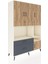 Hyperion Dolap 7 Raflı 2 Çekmeceli 4 Kapaklı 132X44X195 Aytaşı-Çam/antrasit 2