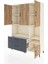Hyperion Dolap 7 Raflı 2 Çekmeceli 4 Kapaklı 132X44X195 Aytaşı-Çam/antrasit 3