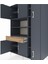 Kronos Dolap 10 Raflı Tek Çekmeceli 6 Kapaklı 132X59X195 Antrasit-Antrasit/çam 4
