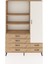 Arges Dolap 7 Raflı 6 Çekmeceli Tek Kapaklı 132X30X195 Çam-Aytaşı/çam 1