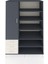 Kronos Dolap 9 Raflı 3 Çekmeceli 3 Kapaklı 132X59X195 Antrasit-Antrasit/aytaşı 1