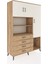 Hyperion Dolap 8 Raflı 4 Çekmeceli 3 Kapaklı 132X44X195 Çam-Aytaşı/çam 2