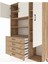 Hyperion Dolap 8 Raflı 4 Çekmeceli 3 Kapaklı 132X44X195 Çam-Aytaşı/çam 4