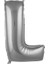 L- Harfi Folyo Balon Gümüş Rengi 76 cm 1