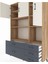 Hyperion Dolap 8 Raflı 5 Çekmeceli 3 Kapaklı 132X44X195 Çam-Aytaşı/antrasit 4