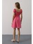Beli Korseli Mini Elbise - Fuşya 4