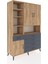 Hyperion Dolap 8 Raflı 5 Çekmeceli 3 Kapaklı 132X44X195 Çam-Çam/antrasit 2