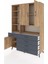 Hyperion Dolap 8 Raflı 5 Çekmeceli 3 Kapaklı 132X44X195 Çam-Çam/antrasit 3