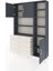 Arges Dolap 9 Raflı 4 Çekmeceli 3 Kapaklı 132X30X195 Antrasit-Antrasit/aytaşı 3
