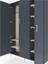 Arges Dolap 7 Raflı 5 Kapaklı Tek Askılı 132X30X195 Antrasit-Antrasit/aytaşı 4