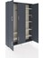 Arges Dolap 7 Raflı 5 Kapaklı Tek Askılı 132X30X195 Antrasit-Antrasit/aytaşı 5
