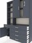 Arges Dolap 8 Raflı 5 Çekmeceli 3 Kapaklı 132X30X195 Antrasit-Antrasit/antrasit 4