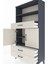 Arges Dolap 4 Raflı 3 Çekmeceli 2 Kapaklı 88X30X163 Antrasit-Aytaşı 5