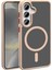 Galaxy S25 Kılıf M-Safe Şarj Özellikli Mat Arka Yüzey Noir Sio Kapak - Rose Gold 1
