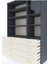 Hyperion Dolap 8 Raflı 8 Çekmeceli Tek Kapaklı 132X44X195 Antrasit-Antrasit/aytaşı 4