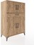 Hyperion Dolap 2 Raflı Tek Çekmeceli 4 Kapaklı 88X44X134 Çam-Çam 2