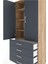 Hyperion Dolap 4 Raflı 4 Çekmeceli 2 Kapaklı 88X44X195 Çam-Antrasit 5