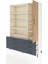 Hyperion Dolap 8 Raflı 6 Çekmeceli Tek Kapaklı 132X44X195 Aytaşı-Çam/antrasit 3