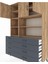Hyperion Dolap 8 Raflı 8 Çekmeceli 3 Kapaklı 132X44X195 Çam-Çam/antrasit 4