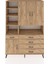 Hyperion Dolap 8 Raflı 5 Çekmeceli 3 Kapaklı 132X44X195 Çam-Çam/çam 1