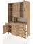 Hyperion Dolap 8 Raflı 5 Çekmeceli 3 Kapaklı 132X44X195 Çam-Çam/çam 3