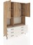 Hyperion Dolap 6 Raflı 6 Çekmeceli 3 Kapaklı 132X44X195 Çam-Çam/aytaşı 5