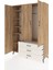 Hyperion Dolap 6 Raflı 3 Çekmeceli Tek Askılı 132X44X195 Çam-Çam/aytaşı 3