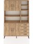 Arges Dolap 9 Raflı 4 Çekmeceli 4 Kapaklı 132X30X195 Çam-Çam/çam 1