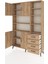 Arges Dolap 9 Raflı 4 Çekmeceli 4 Kapaklı 132X30X195 Çam-Çam/çam 3