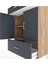 Hyperion Dolap 2 Raflı 2 Çekmeceli 2 Kapaklı 88X44X134 Çam-Antrasit 5